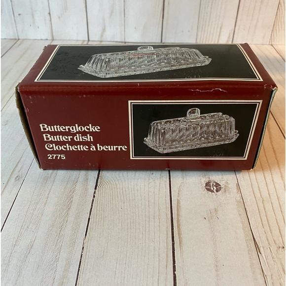 Vintage Lead Crystal Butter Dish - Picture 6 of 12